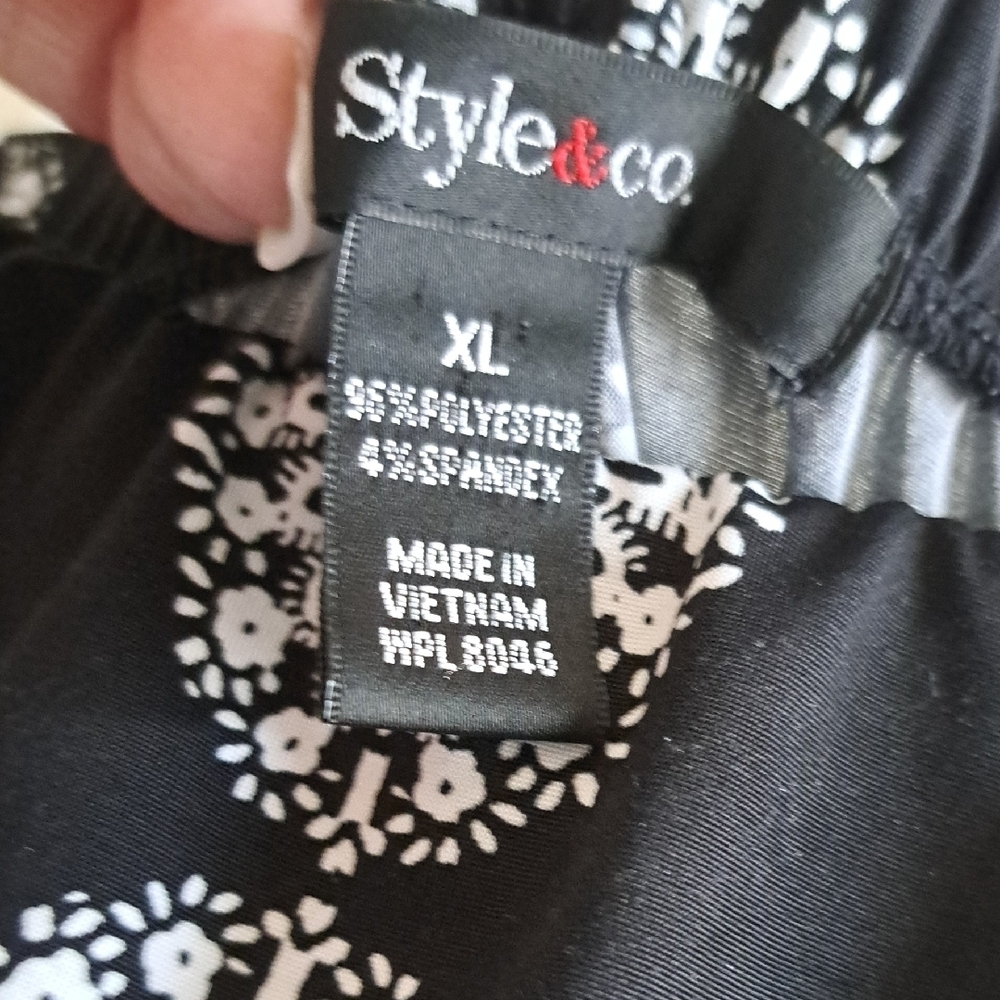 Style & Co. Black and Silver Maxi Dress Cocktail - Picture 7 of 10
